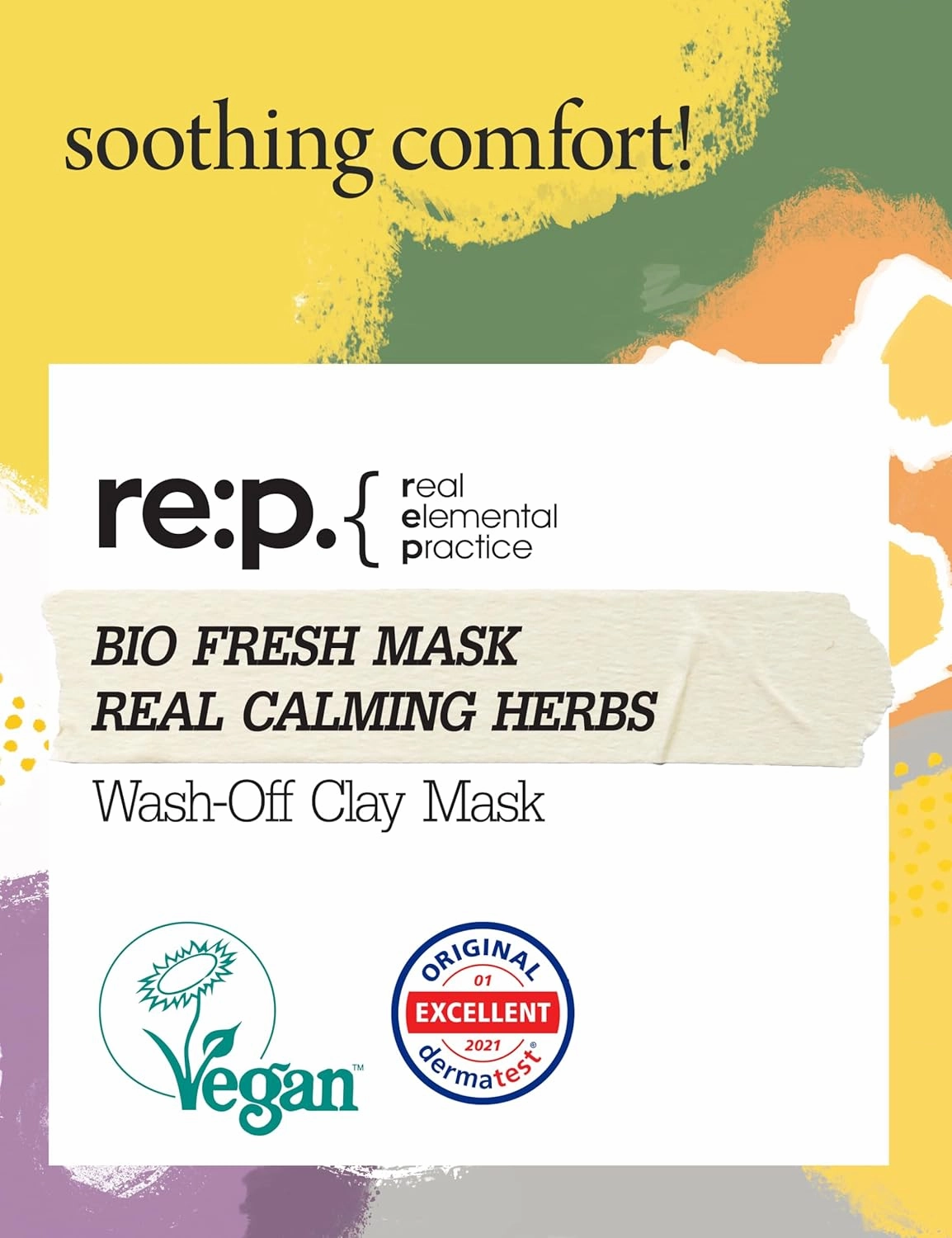 RE:P BIO FRESH MASK with REAL calming HERBS 4.58 Fl Oz (130g) - 100% Vegan, Cruelty-free - Natural calming peel off mask with Real Calendula   Real Chamomile – Korean Skin Care