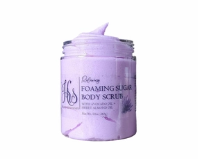Relaxing Foaming Sugar Scrub | Whipped Sugar Scrub | Lavender Body Scrub | Natural Exfoliation | Exfoliate | Bridesmaid Gift | Spa Gift