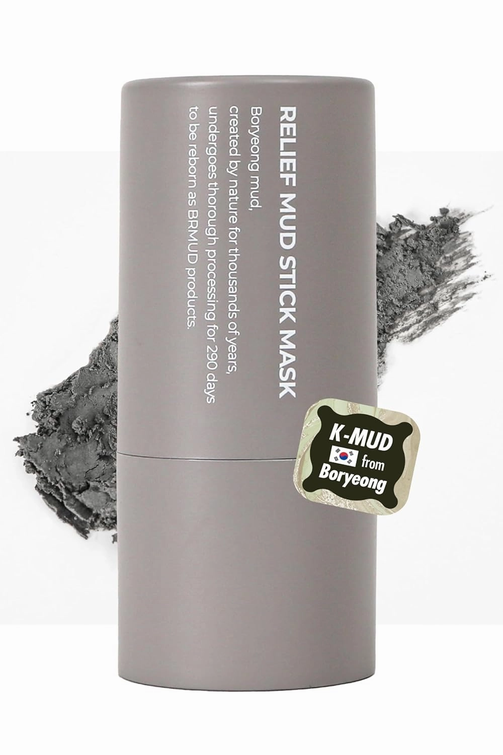 Relief Mud Stick Mask - 3-Minute Pore Mask Skincare w/Boryeong Mud, Tea Tree Oil & PHA – Absorbs Oil, Decongests Pore & Smooths Skin – Easy-to-Apply Korean Clay Stick Mask (1.05 oz)