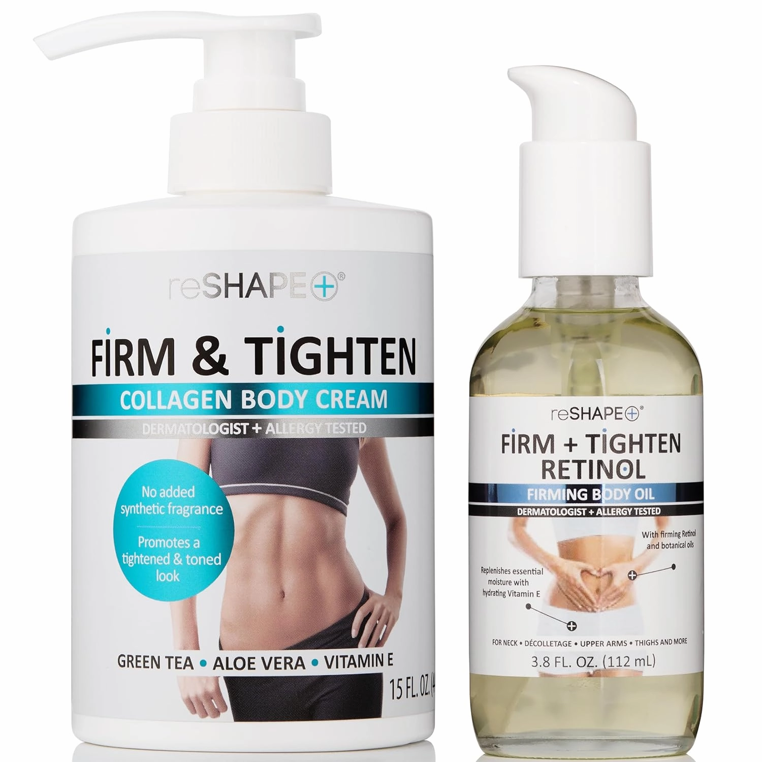 Reshape  Collagen Firming Cream   Retinol Firming Body Oil Set