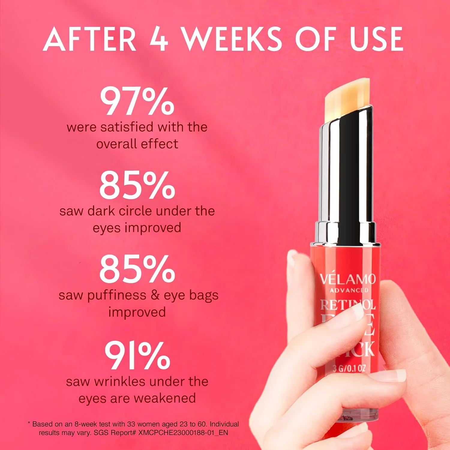 Retinol Eye Stick, Retinol Eye Cream, Retinol Cream, Retinol Face Cream, Under Eye Cream Anti Aging, Eye Cream, Brightening Eye Balm Reduces Fine Lines and Dark Circles, Visible Results in 3-4 Weeks
