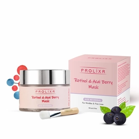 Retinol & Acai Berry Age Reversal Face Mask - For Anti Aging, Fine Lines And Wrinkles - For Skin Firming & Brightening
