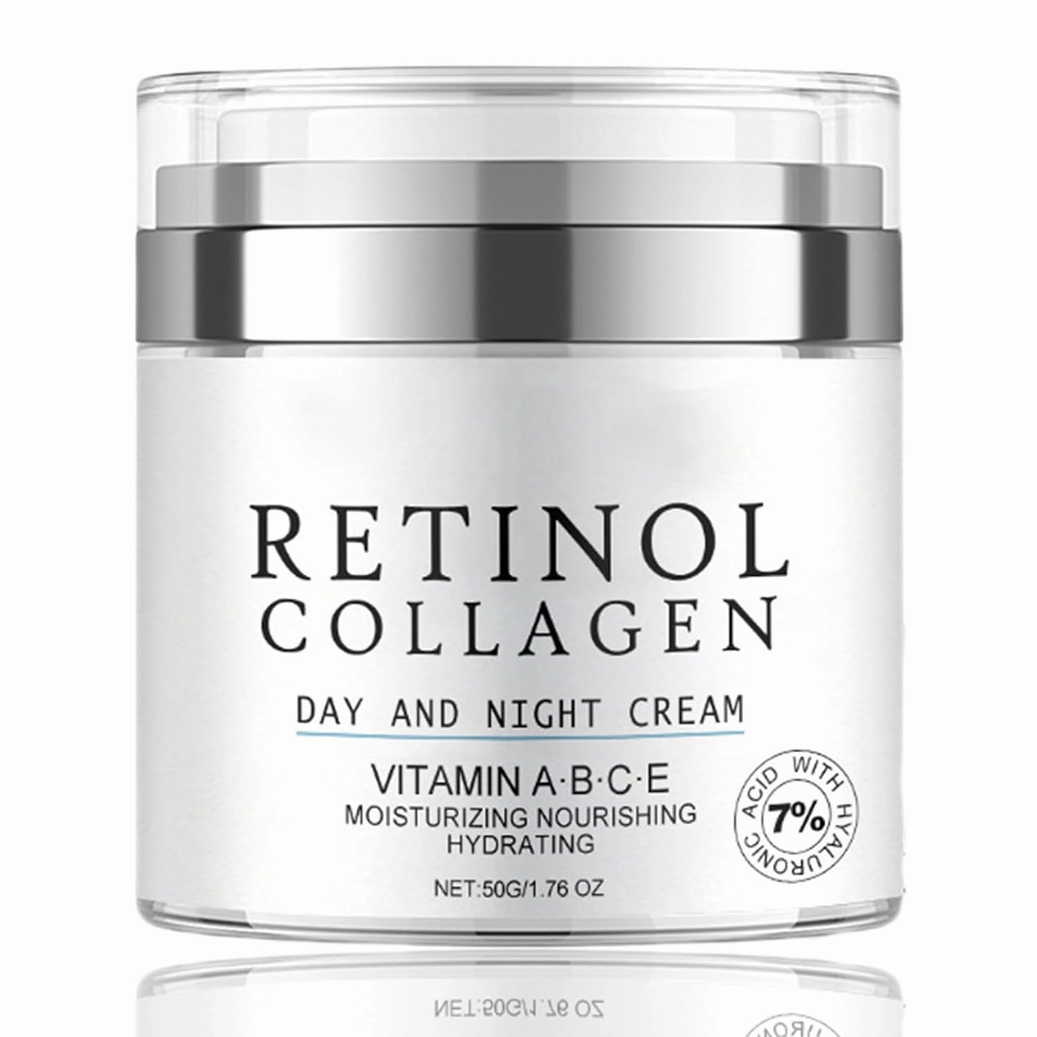 Retinol Cream for Face, Retinol Collagen Face Moisturizer for Women and Men, Day and Night Cream with Hyaluronic Acid, Hydrating Firming Anti-Wrinkle Reduce Fine Lines and Dryness