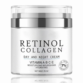 Retinol Cream for Face, Retinol Collagen Face Moisturizer for Women and Men, Day and Night Cream with Hyaluronic Acid, Hydrating Firming Anti-Wrinkle Reduce Fine Lines and Dryness