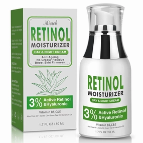 Retinol Cream for Face with Hyaluronic Acid 3% active Retinol collagen Moisturizer Anti Aging Anti Wrinkle facial Cream for All Skin Types 1.7oz/50ML