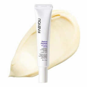 Retinol Peptide Youthful Cream 1.01 fl oz - Korean Skincare with Retinol & Peptides for Firming, Fine Lines, from Face to Neck and Eye Area, Fast Absorbing Texture