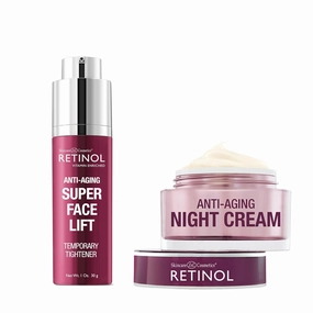 Retinol Super Face Lift - Visibly firms and tightens for a lifted, younger look. Infused, with Vitamins C & E   Retinol Night Cream – Works While You Sleep to Restore and Reduce Fine Lines and Wrinkle