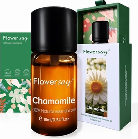 Roman Chamomile Essential Oil 10ml – 100% Pure, Undiluted, Natural Therapeutic Grade Oil for Diffuser, Relaxation, Sleep, Skin, Hair Care