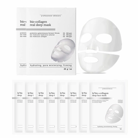 Ryvalia Bio Collagen Mask, Ryvalia Collagen Mask Overnight, Korean Bio-Collagen Face Mask For Firming & Hydrating, Anti-Aging Facial Treatment Sheet Masks For All Skin Types ((2 Box/8 PCS))
