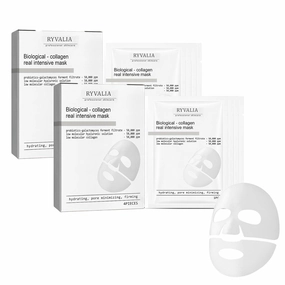 Ryvalia Collagen Mask, Ryvalia Bio Collagen Mask, Bio-Collag-en Facial Sheet, Instant Deep Hydration Mask to Shrink Poresinstant Deep Hydration Ma-sk to Shrink Pores (2Box,8Pcs)