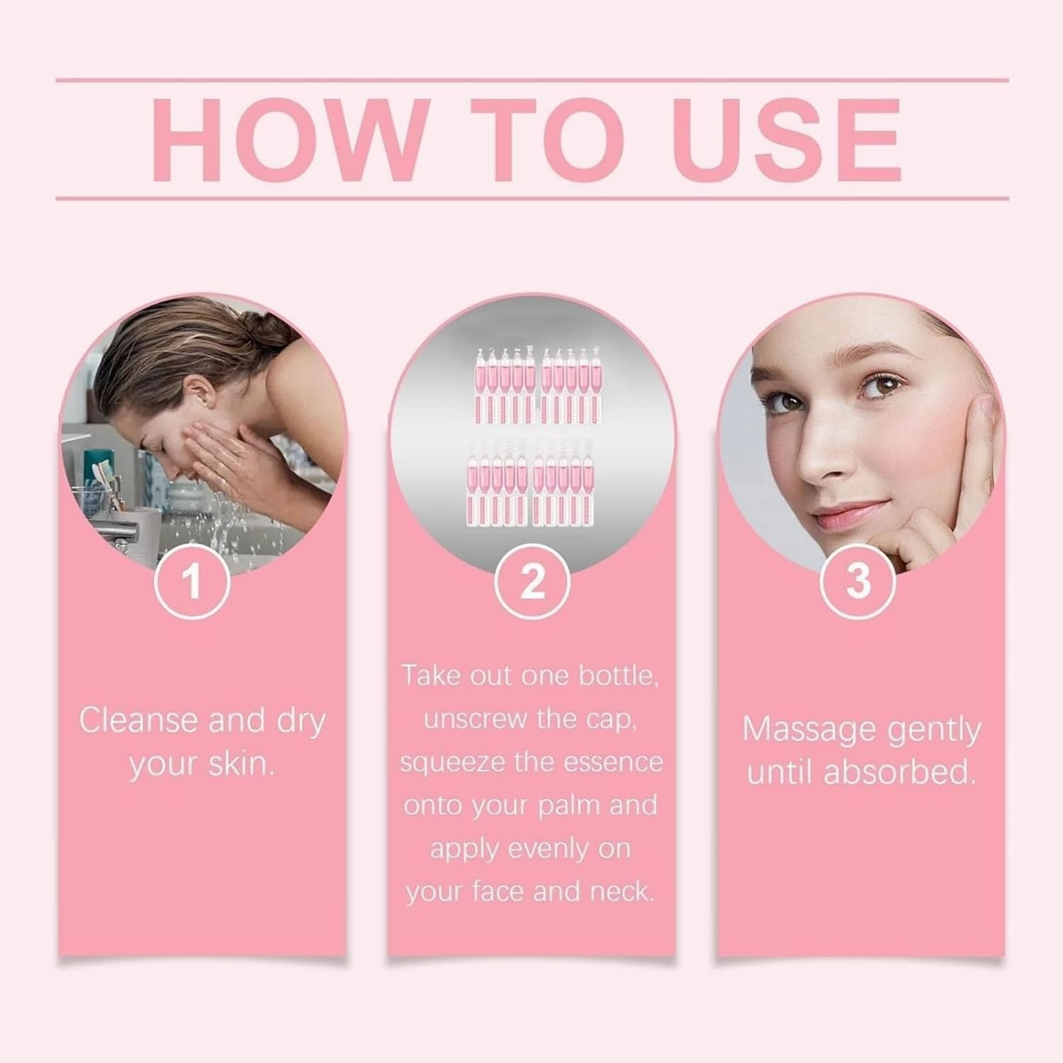 Salmon Pdrn Pink One Day Serum,Pdrn Pink Collagen Capsule Cream,Salmon Dna Repair Essence Ultra-Hydrating Vials,Moisturizer Firming Serum,Deep Hydration,Boosts Skinelasticity (3, Scented)