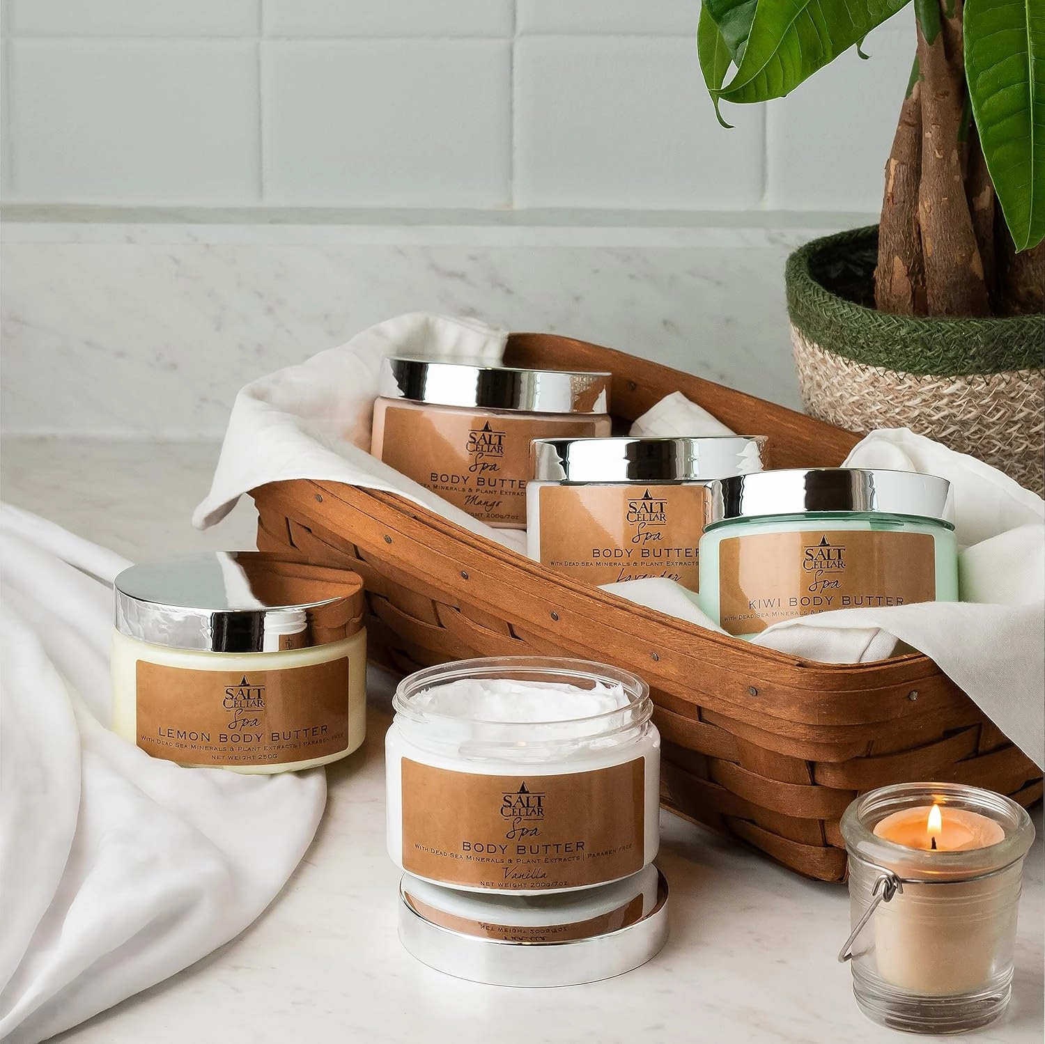 Salt Cellar Spa Lavender Body Butter for Women, Made with Dead Sea Minerals, Shea Butter & Plant Extracts, Luxurious Skin Rejuvenation & Moisturization, Made in Israel, Cruelty-Free, Paraben Free