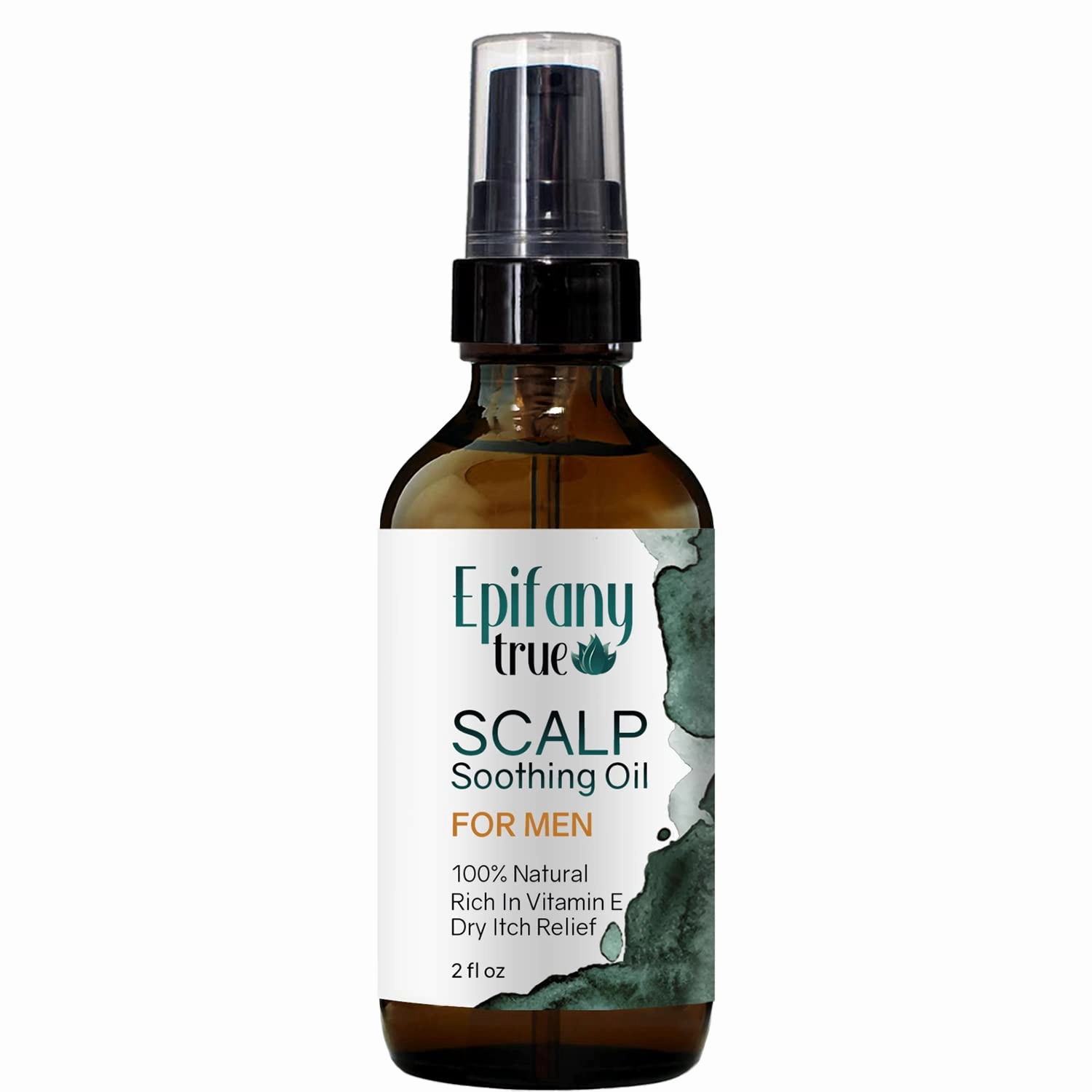 Scalp Soothing Oil For Men 2oz For Itchy Dry Sensitive Scalp & Skin | 100% Natural | Vitamin E Rich Antioxidant Ingredients | Intensely Moisturizing | Calming to Sunburns