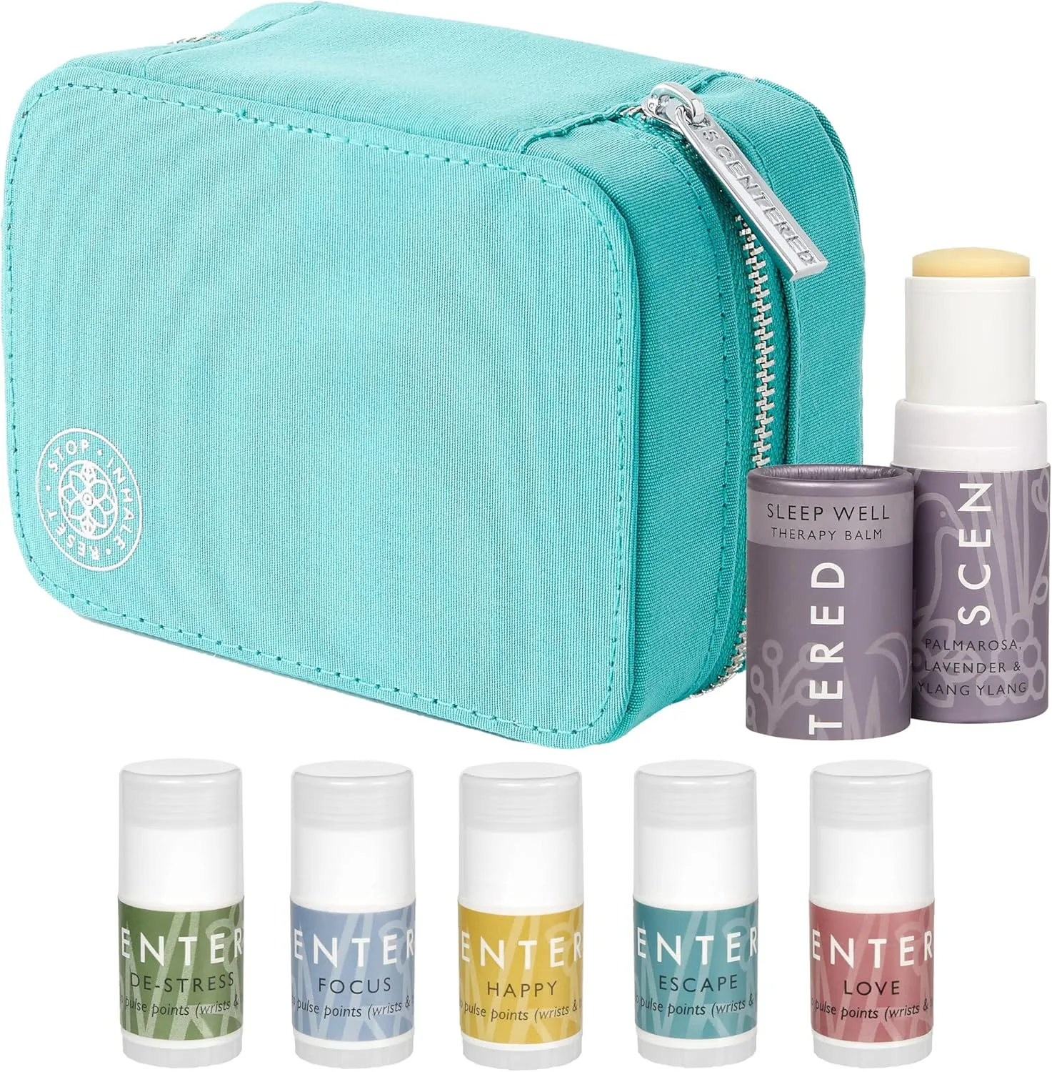 Scentered Aromatherapy Gift Set, Roll On Essential Oil Balms for Sleep, Stress-Relief, Focus, Mood Boost, Calm & Emotional Balance - Relaxing Gifts for Women - Daily Ritual