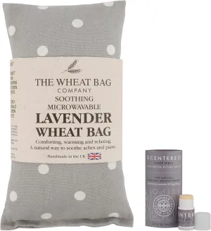 Scentered Lavender Heating Pad & Microwavable Neck Wrap – Aromatherapy Neck Pillow & Sleep Balm Gift Set – Pain Relief for Muscle Aches, Shoulders & Back – Heat Pack & Essential Oil Roll On for Sleep