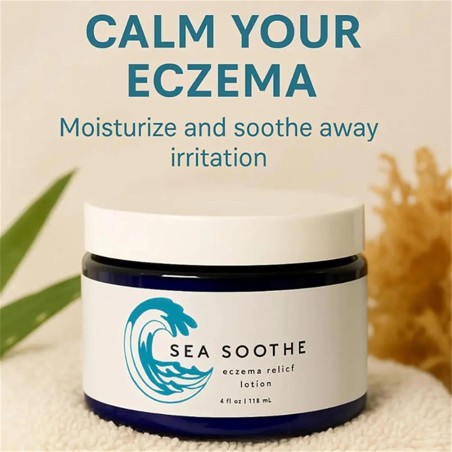 Sea Soothe Dry Skin Relief Lotion, Active Sea Ointment, Natural, Hydrating Moisturizing, Repair & Redness, for Face and Body, Suitable for Dry Skin, Nourishes Body, Improve Sleep (1pc)