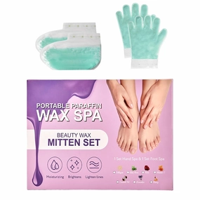 Self Contained Paraffin Wax Gloves,10-Minute Paraffin Hand & Foot Treatments and Booties Set for Intensive Hydration At Home (Aloe Vera)
