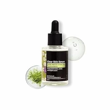 Serum With Matcha Green Tea, Niacinamide & Hyaluronic Acid | Controls Oil Production | Fades Dark Spots, Acne Marks & Pigmentation | Made In Korea 30Ml)