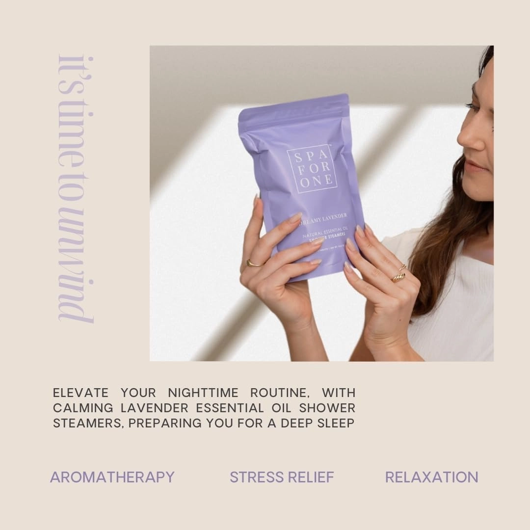 Shower Steamers Aromatherapy 15 Pack - Lavender Natural Essential Oils for Mothers Day, Birthday Gifts for Mom, Relaxation Stress Relief Travel Essentials for Women & Men