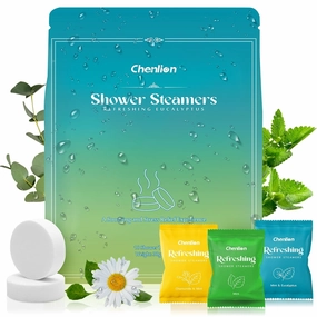 Shower Steamers Aromatherapy 18 Pack, Birthday Gifts for Men Women, Natural Essential Oils Shower Tablets with Individually Wrap, Relieve Stress, Relax Muscles, 6 Mint   6 Eucalyptus   6 Chamomile