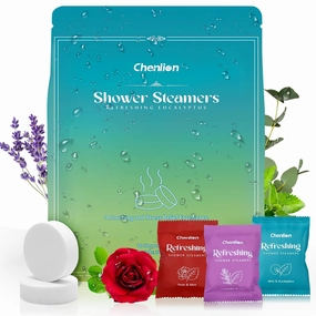 Shower Steamers Aromatherapy 18 Pack, Birthday Gifts for Women, Natural Essential Oils Shower Tablets for Kids, Individually Wrapped, Relieve Stress, Clear Sinuses, 6 Lavender   6 Eucalyptus   6 Rose