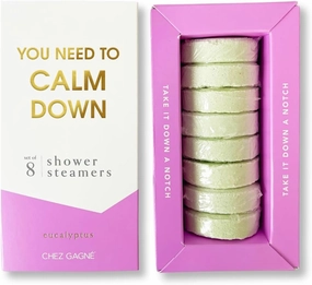 Shower Steamers Aromatherapy (Set of 8) – Vegan, Cruelty-Free, Made in USA – Paraben, Sulfate & Phthalate-Free – Choose Your Scent – Stress Relief (You Need to Calm Down - Eucalyptus)