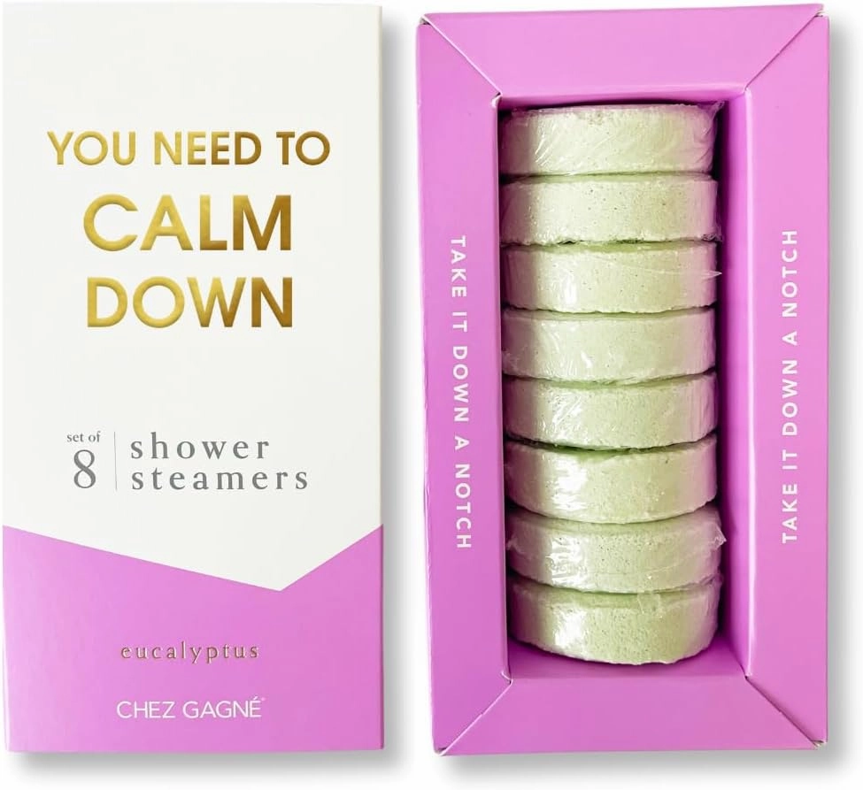 Shower Steamers Aromatherapy (Set of 8) – Vegan, Cruelty-Free, Made in USA – Paraben, Sulfate & Phthalate-Free – Choose Your Scent – Stress Relief (You Need to Calm Down - Eucalyptus)