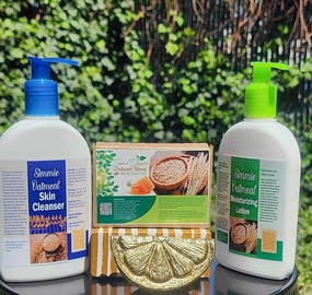 Simmie Oatmeal Combo (Soap, Cleanser, Moisturizing Lotion), 5.33 Fl Oz (Pack of 3), ivory