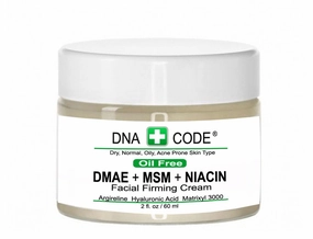 Skin Care OIL FREE-DMAE MSM NIACIN Firming Cream, 100% Pure Hyaluronic Acid, Argireline, Matrixyl 3000