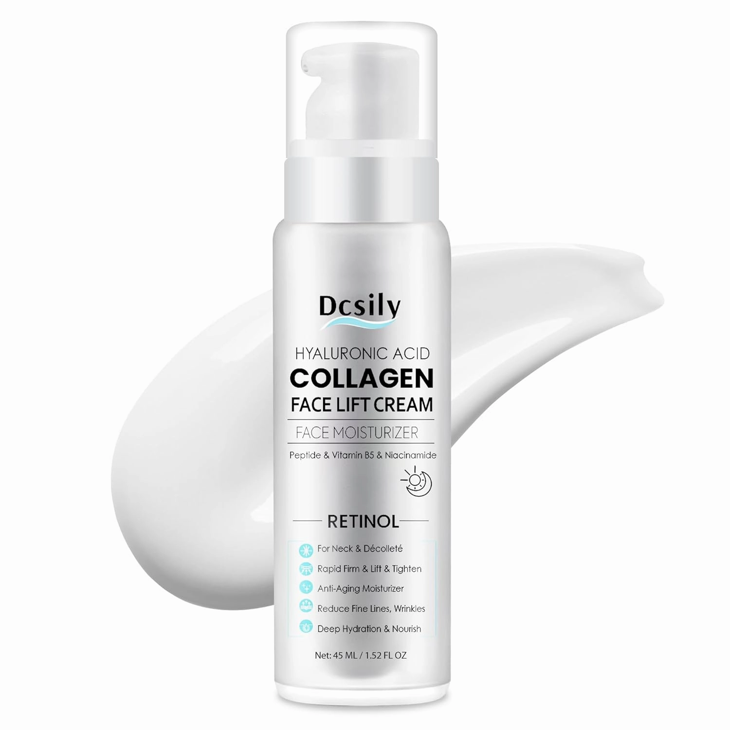 Skin Tighten And Lift Neck Cream: 6-in-1 Face Lift Cream Anti-Aging Moisturizer for Anti Wrinkle - Hydrating Neck Firming Cream with Retinol, Collagen, Peptide, Hyaluronic Acid for Neck & Décolleté