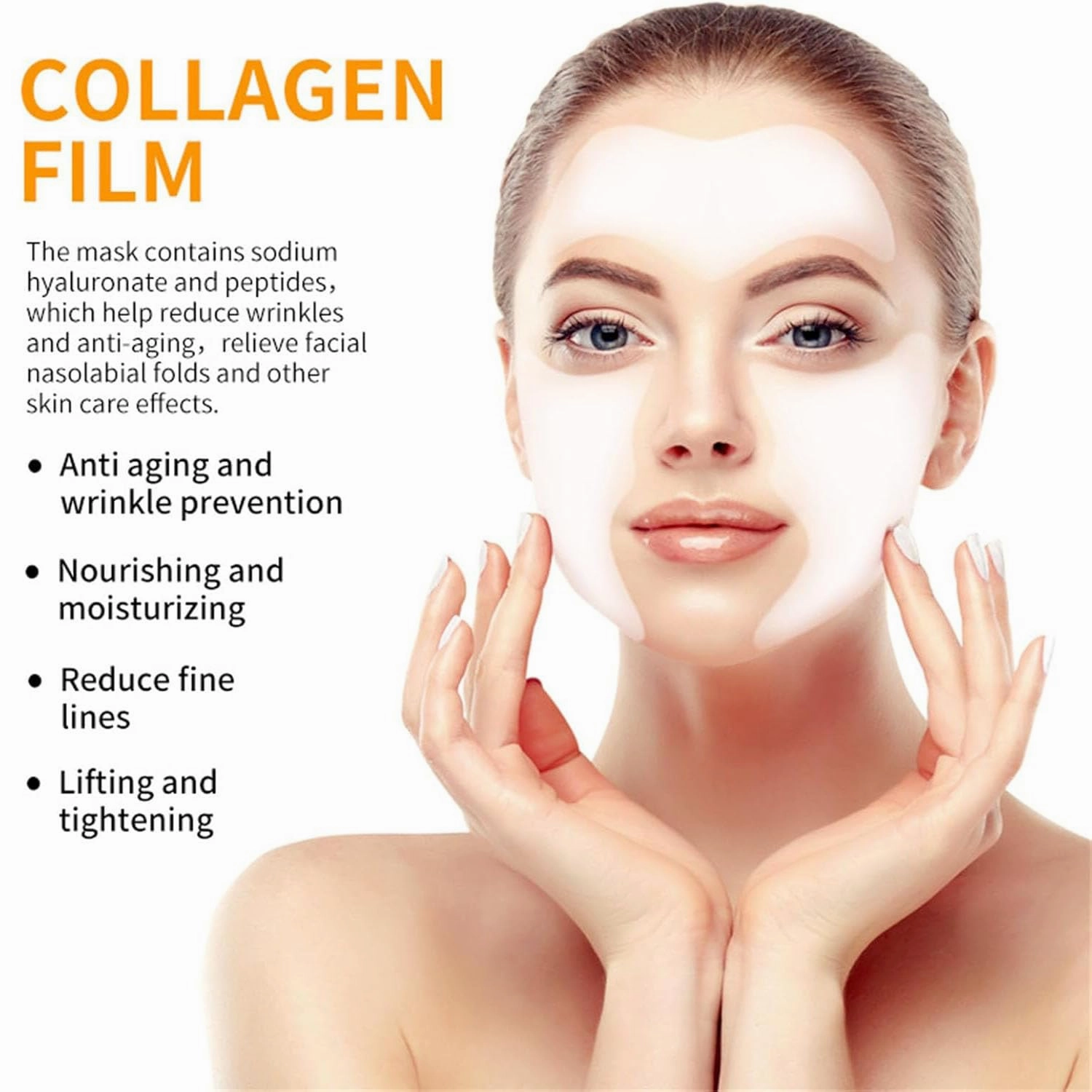 Skinifyx Hydrolyzed Collagen Patches, Skinifyx Collagen Patches, Soluble Collagen Melting Film Face, Hydrolyzed Collagen Patches Neck, Highprime Collagen Film Face Mask (2Box/20sets)