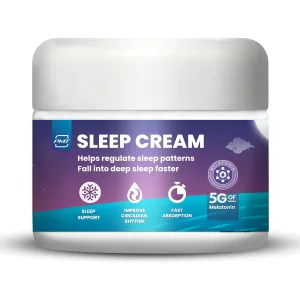 Sleep Cream by PMT, Natural Sleeping Aid Regulates Sleep Patterns to Fall Asleep Faster,Uses Natural Ingredients Melatonin & Lavender,Improves Circadian Rhythm for All Ages,Scented Night Cream-2.83 Oz