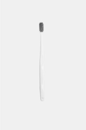 Soft Bristle Binchotan Charcoal Toothbrush - White