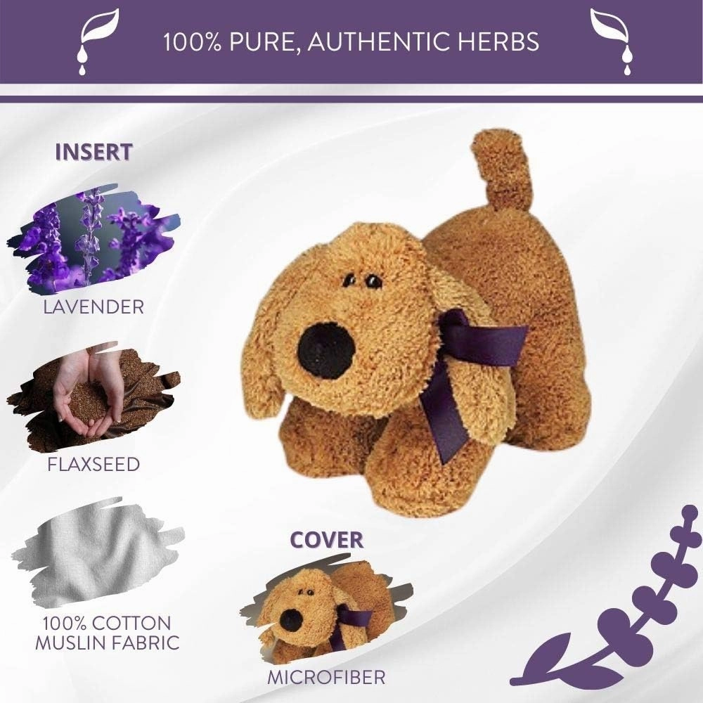 Sonoma Lavender Microwaveable Aromatherapy Pillow, Lucky The Puppy, Lavender Scented