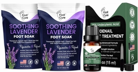 Soothing Lavender Foot Soak with Epsom Salt - Best Toenail Treatment, & Softens Calluses - Soothes Sore & Tired Feet, Toenail Treatment Liquid