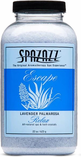 Spazazz Aromatherapy Hot Tub Crystals- 22 oz – Lavender Palmarosa– Spazazz Botanicals Lavender Bath Salt Crystals are Safe for All Bath, Hot Tub and Spa Equipment