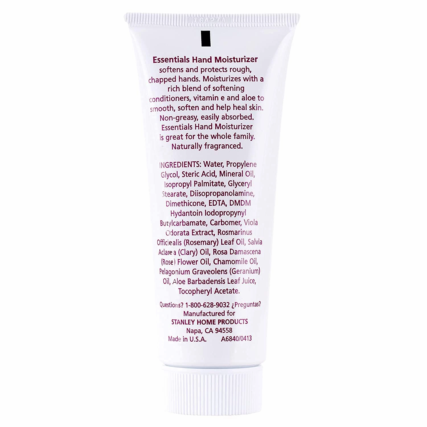 STANLEY HOME PRODUCTS Hand Moisturizer - Skin Relief Protectant For Dry Chapped Skin - Extracts Of Violet, Rosemary, Clary, Rose Flower, Chamomile, Geranium, Aloe, Vitamin E - Naturally Fragranced