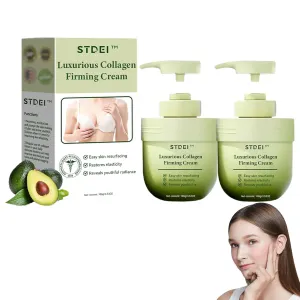 STDEI Luxurious Collagen Firming Cream, Luxurious Collagen Cream, STDEI Collagen Firming Lotion Body Moisturizer Lifts, Firms, & Tightens For Younger Looking Skin, For All Skin Types (2 Bottle)