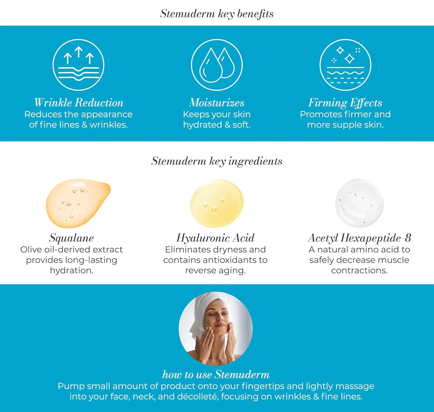 Stemuderm Face & Eye Cream - Anti Aging Skincare - Daily Moisturizer for Fine Lines, Wrinkles & Eyebags - Supports Natural Production of Collagen & Elastin - Organic Plant Based Stem Cells - 1.7 oz