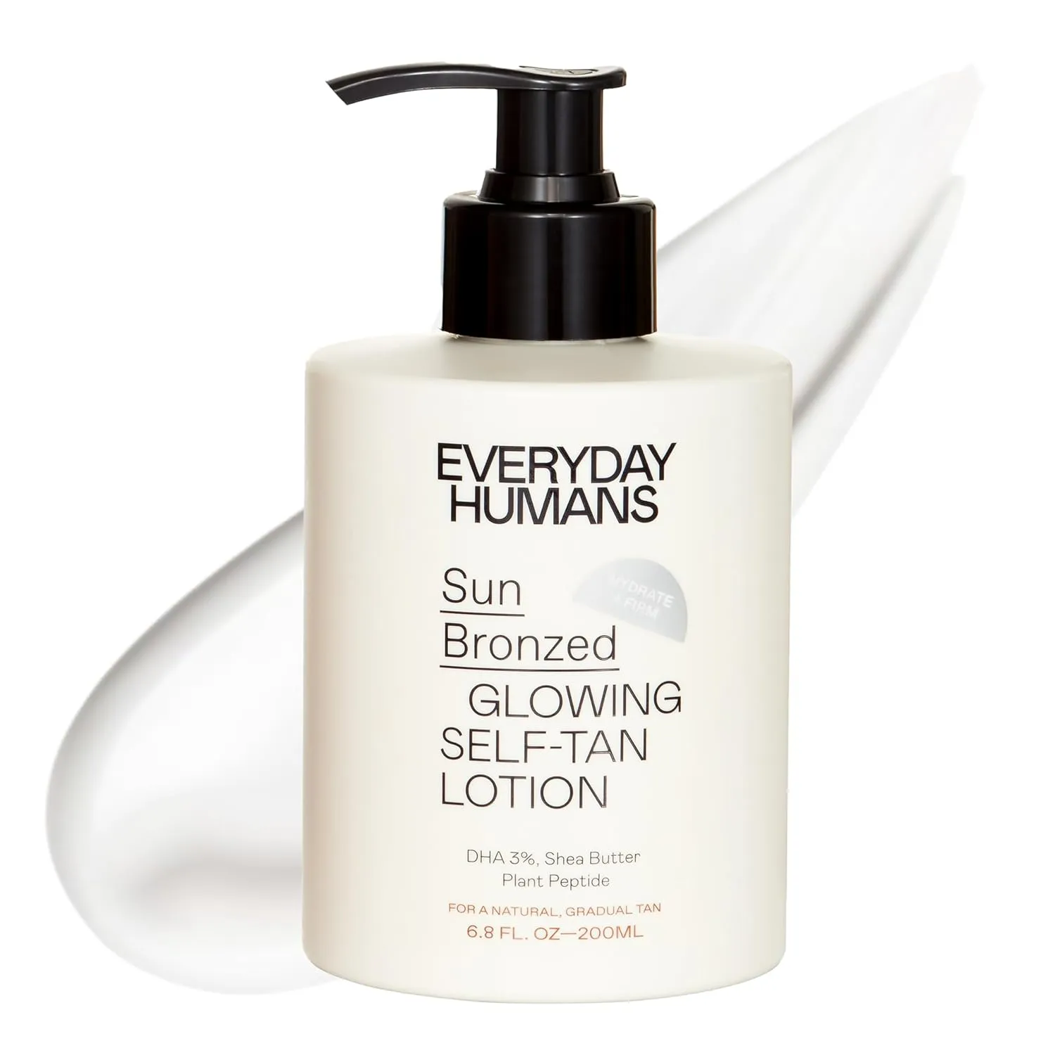 Sun Bronzed Gradual Self Tanning Lotion Australian Made 6.8 fl.oz | Moisturizing & Firming Self Tanner with Peptides | Streak-Free Luxe Sunless Tanner With Vetiver & Santal | Everyday Humans