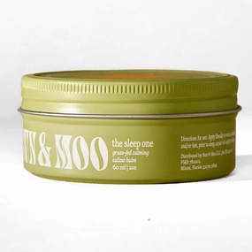 Sun & Moo The Sleep One Tallow Balm, Calming Nighttime Treatment, 3oz, Lavender & Cedarwood