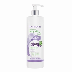 Sunday Sunshine Herbacin Wellness Body Milk Lavender 16.7 Fl. oz. Provides the skin with valuable lipids