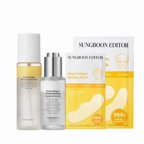 SUNGBOON EDITOR Anti Wrinkle TRIO: Cream in Serum & Collagen Patch & Serum Mist, Best Korean Glass Skin Care Set, Gifts for Mom