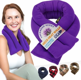 SunnyBay Microwave Heating Pad, Microwavable Heated Neck and Shoulder Wrap with Lavender, Mother's Day Gifts, Soothing Pillow Hot Bean Bag, Aroma Warmer for Pain Relief, 26x5 Inches, 2.5 lbs, Purple