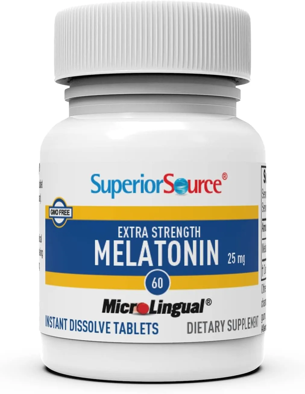 Superior Source Extra Strength Melatonin - Melatonin Supplement for Adults - Natural Sleep & Relaxation Support Formula - 25 mg, Instant Dissolve Tablets