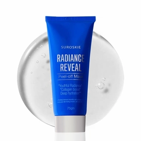 SUR0SKIE Radiance Reveal Peel Off Mask 75g | Honey, Milk Protein & Collagen | Hydration, Skin Brightening, Instant Glow & Plumped Skin | Korean Inspired Skin Care| Peel off Face Mask for Men & Women