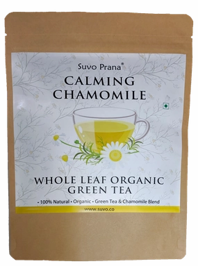 Suvo Prana Calming Chamomile Whole Leaf Organic Green Tea