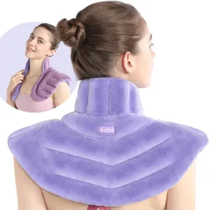 SuzziPad Microwave Heating Pad for Neck and Shoulders, Weighted Shoulder Wrap to Reduce Discomfort, Heated Wraps with Herbal Aromatherapy, Moist Heat Warmer Hot & Cold Compress