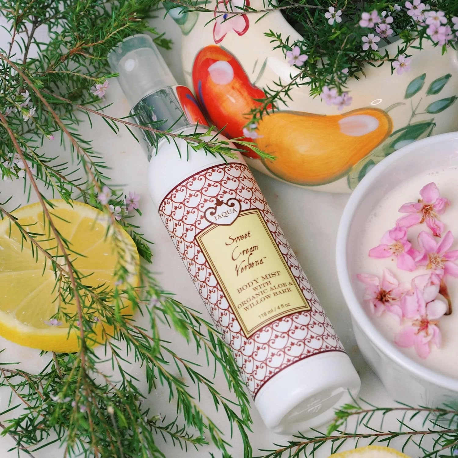 Sweet Cream Verbena Hydrating Body Mist with Organic Aloe & Willow Bark