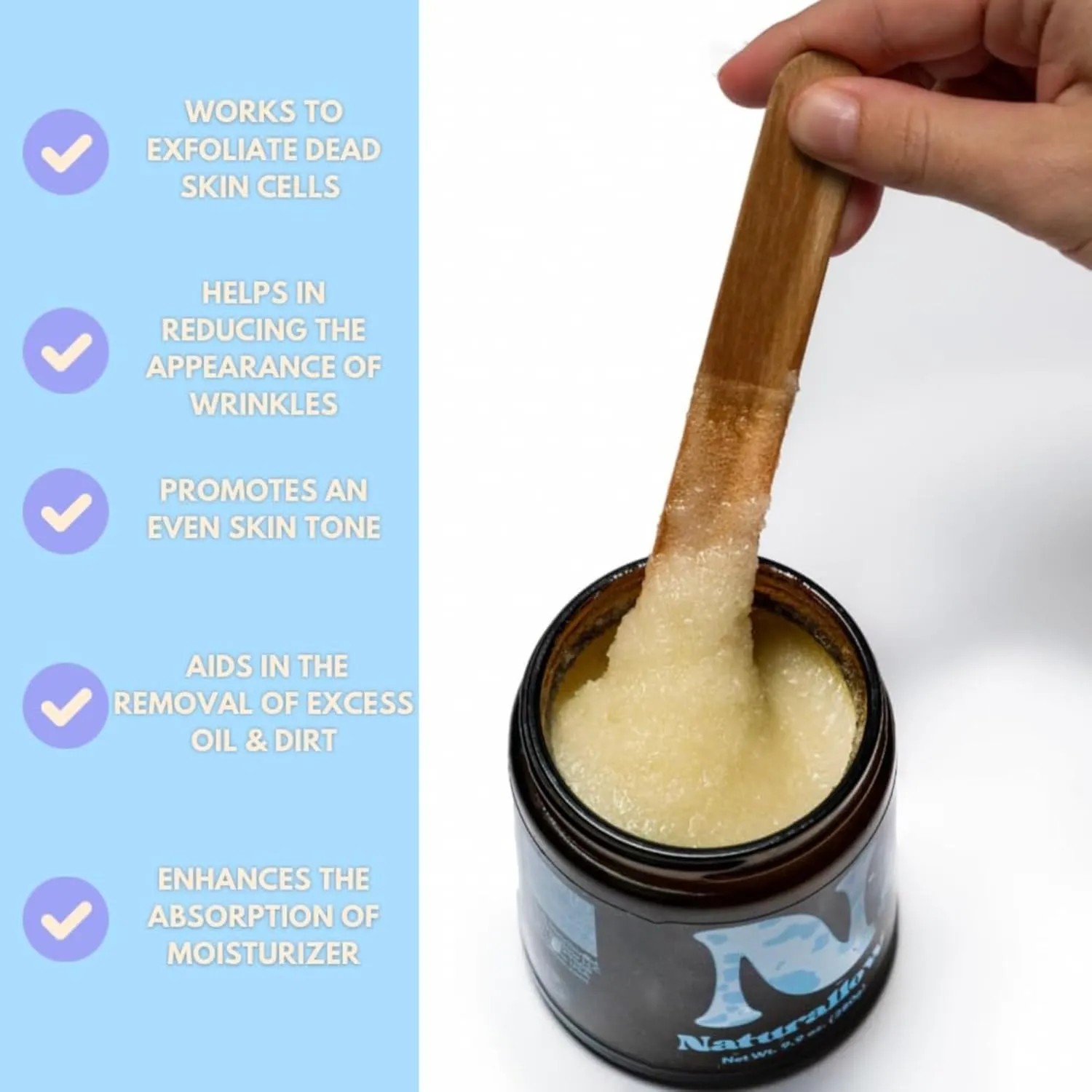 Tallow Relax Sugar Scrub - All Skin Types Soothing - Smoothing Treasure - Exquisite Buff for Dull Skin - Unveiling Luminous Complexion - Lavender & Eucalyptus - Skin Care Routine Product